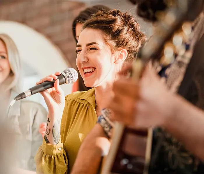 Woman singing