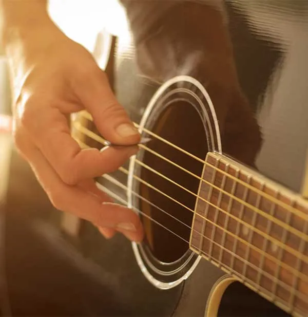 playing guitar